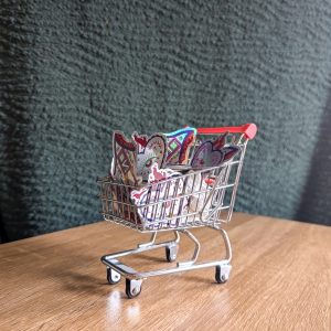 Mini-caddie plein de stickers pailletés holographiques